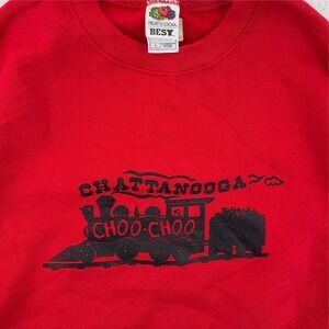 vtg 90s CHATTANOOGA CHOO-CHOO TRAIN CREWNECK‎ SWEATSHIRT LARGE tennessee train